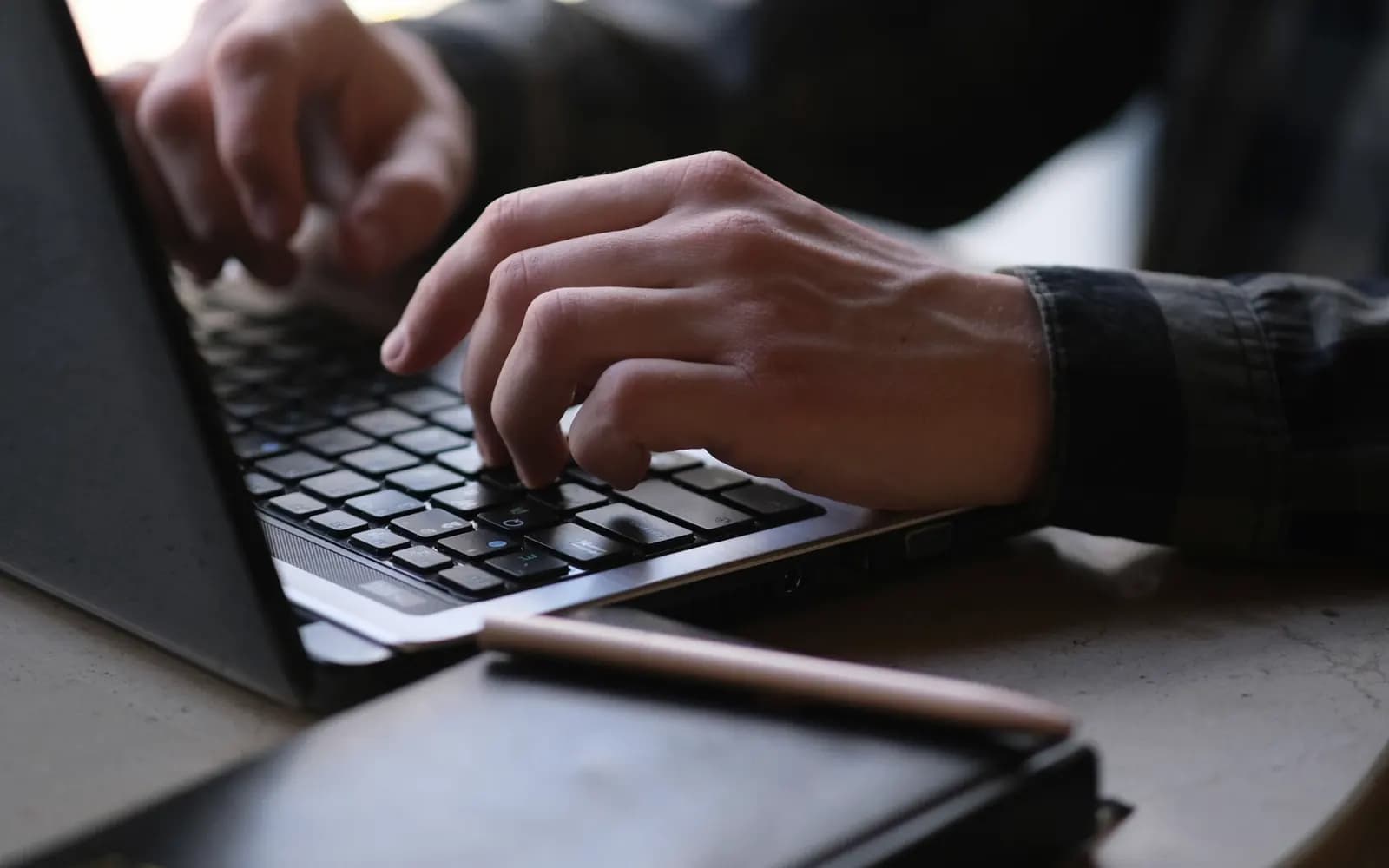 A polished business website being reviewed on a laptop